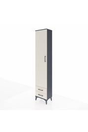 Arges Dolap 5 Raflı 2 Çekmeceli Tek Kapaklı 44x30x221 Antrasit-Aytaşı