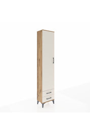 Arges Dolap 5 Raflı 2 Çekmeceli Tek Kapaklı 44x30x221 Çam-Aytaşı