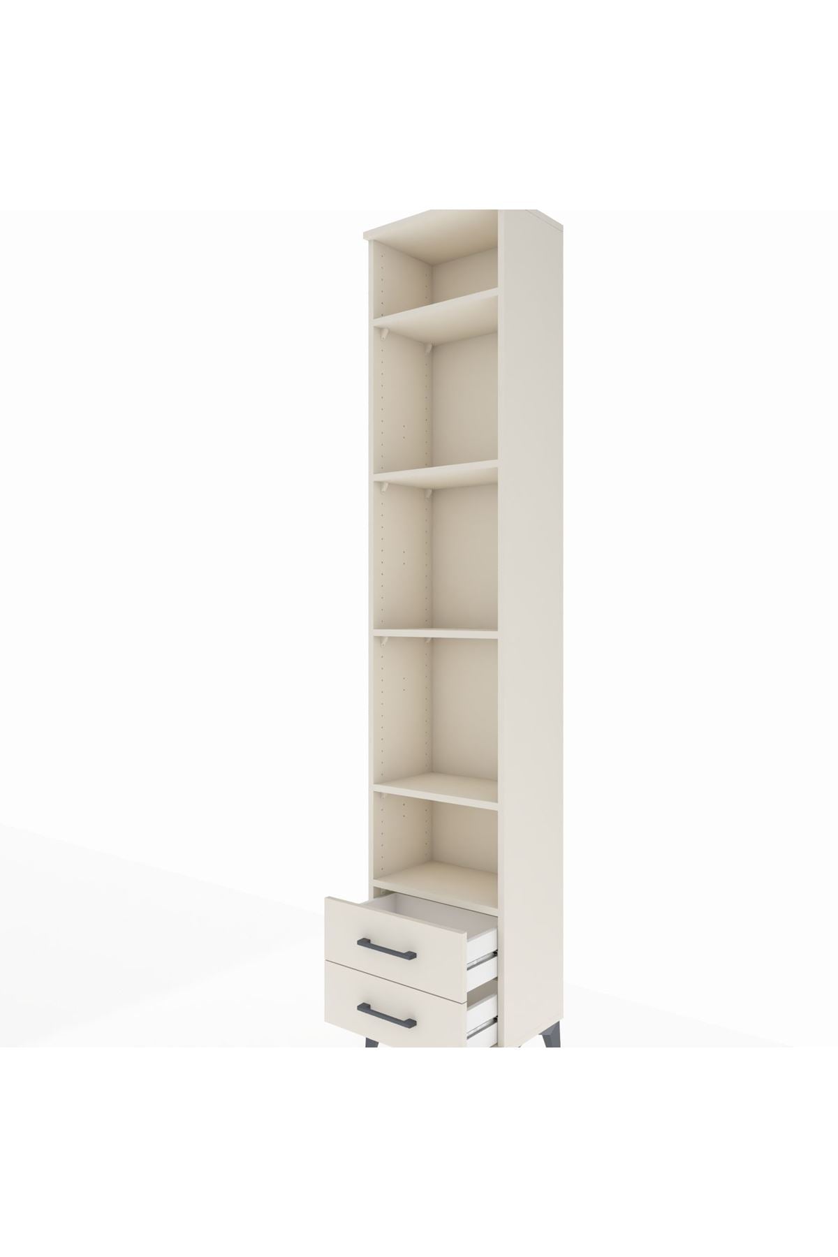 Arges Dolap 5 Raflı 2 Çekmeceli 44x30x221 - S28M009V1A