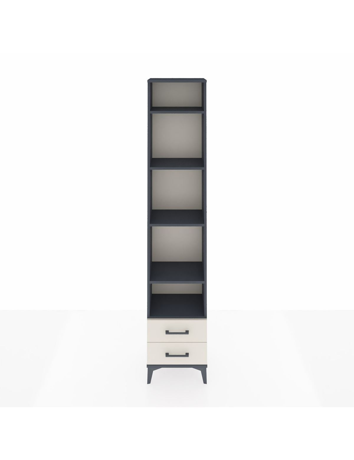 Arges Dolap 5 Raflı 2 Çekmeceli 44x30x221 Antrasit-Aytaşı