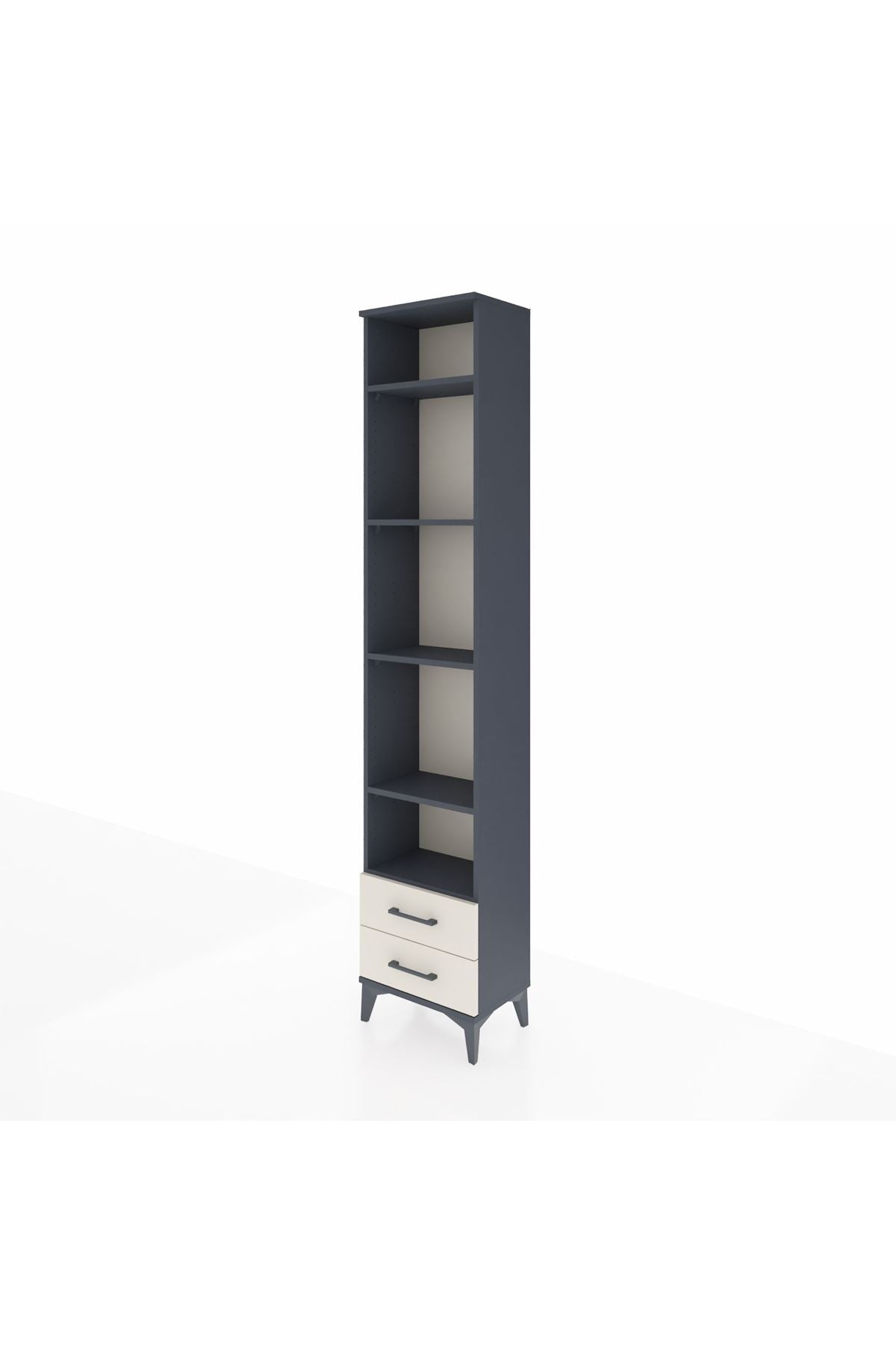 Arges Dolap 5 Raflı 2 Çekmeceli 44x30x221 Antrasit-Aytaşı