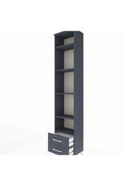 Arges Dolap 5 Raflı 2 Çekmeceli 44x30x221 Antrasit-Antrasit