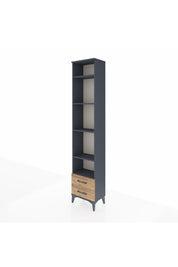 Arges Dolap 5 Raflı 2 Çekmeceli 44x30x221 Antrasit-Çam