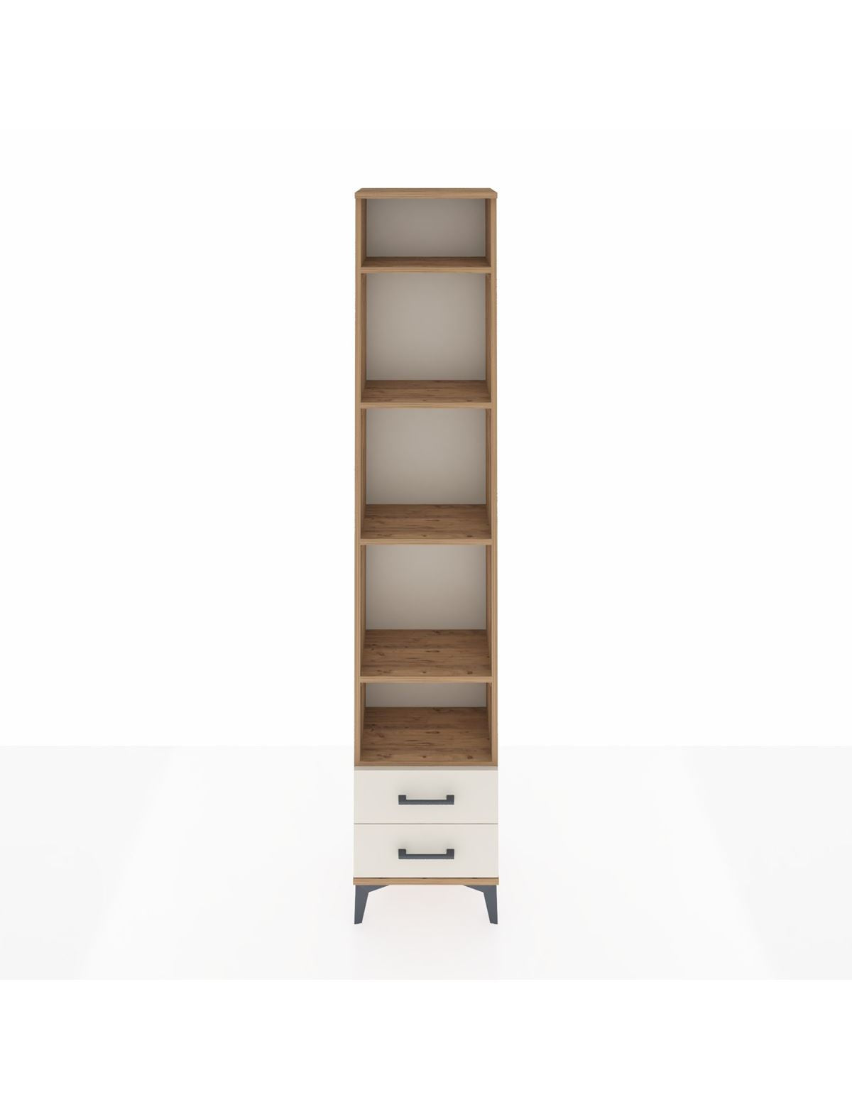 Arges Dolap 5 Raflı 2 Çekmeceli 44x30x221 Çam-Aytaşı