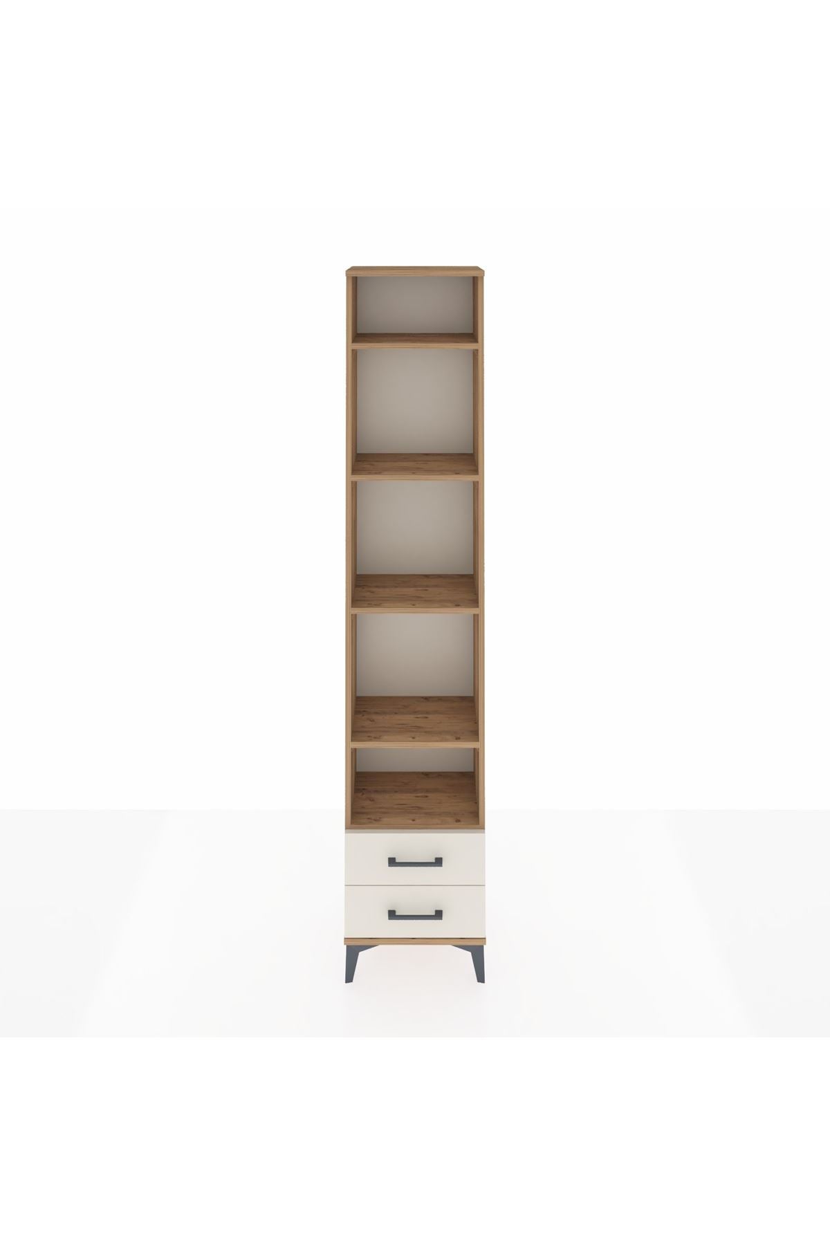 Arges Dolap 5 Raflı 2 Çekmeceli 44x30x221 Çam-Aytaşı
