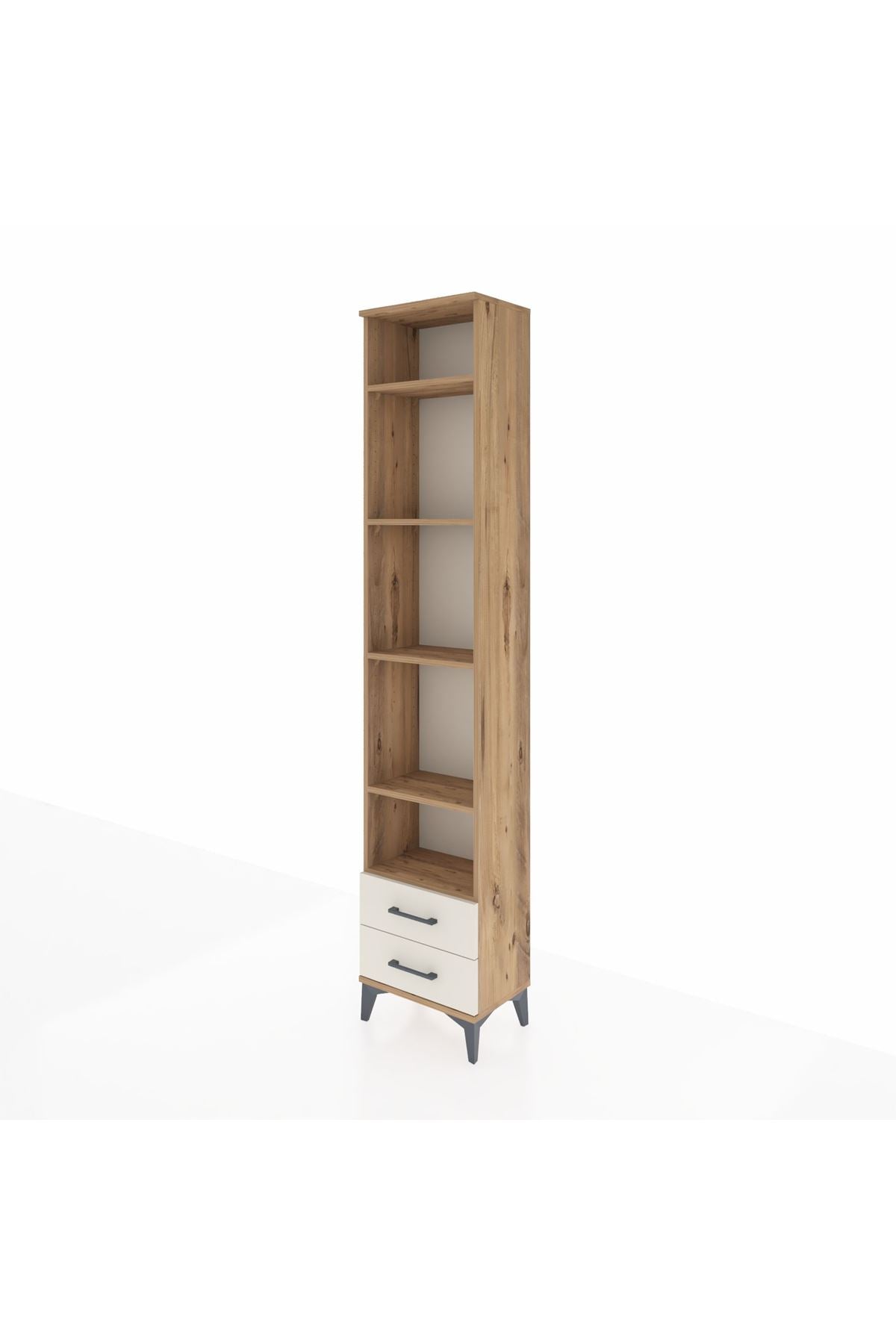 Arges Dolap 5 Raflı 2 Çekmeceli 44x30x221 Çam-Aytaşı