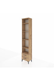 Arges Dolap 5 Raflı 2 Çekmeceli 44x30x221 Çam-Çam