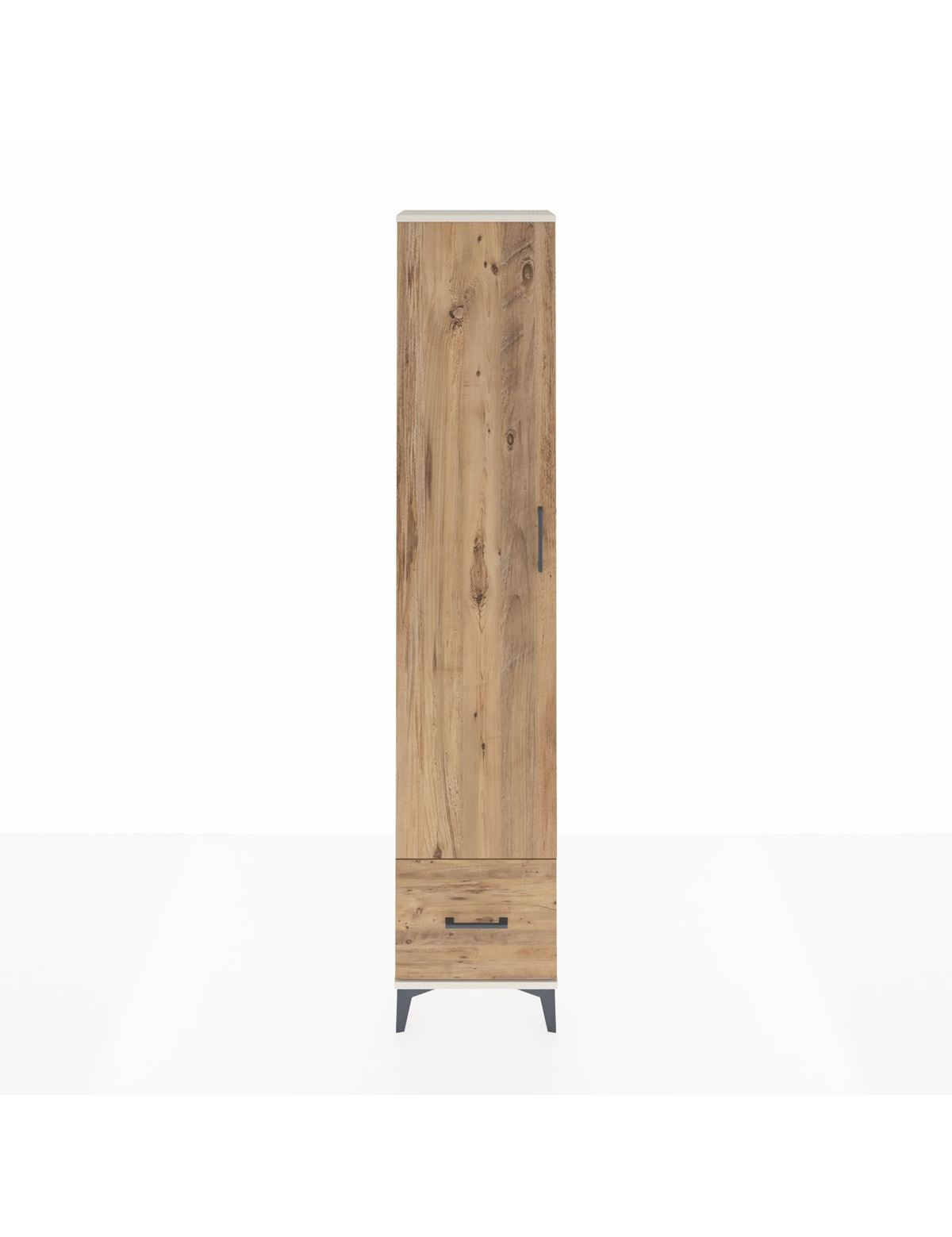 Arges Dolap 3 Raflı Tek Çekmeceli Tek Askılı 44x30x221 Aytaşı-Çam