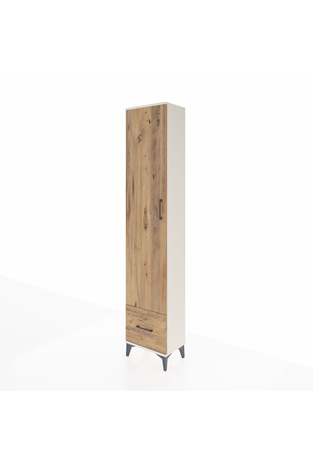 Arges Dolap 3 Raflı Tek Çekmeceli Tek Askılı 44x30x221 Aytaşı-Çam