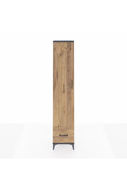 Arges Dolap 3 Raflı Tek Çekmeceli Tek Askılı 44x30x221 Antrasit-Çam