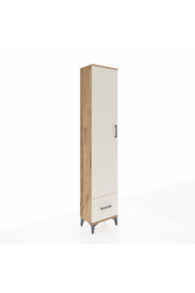 Arges Dolap 3 Raflı Tek Çekmeceli Tek Askılı 44x30x221 Çam-Aytaşı