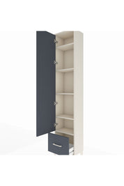 Arges Dolap 5 Raflı Tek Çekmeceli Tek Kapaklı 44x30x221 Aytaşı-Antrasit