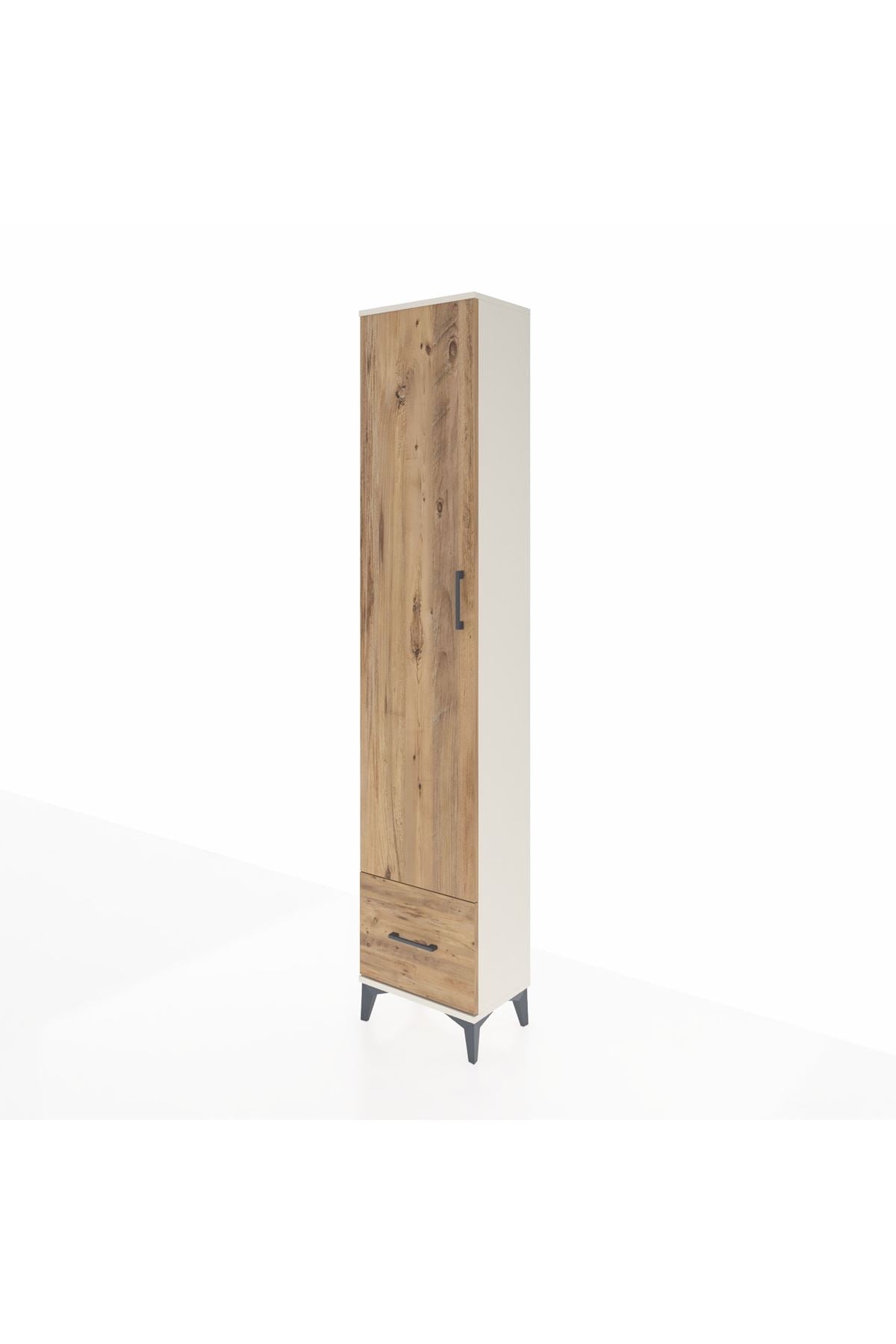 Arges Dolap 5 Raflı Tek Çekmeceli Tek Kapaklı 44x30x221 Aytaşı-Çam