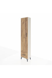 Arges Dolap 5 Raflı Tek Çekmeceli Tek Kapaklı 44x30x221 Aytaşı-Çam