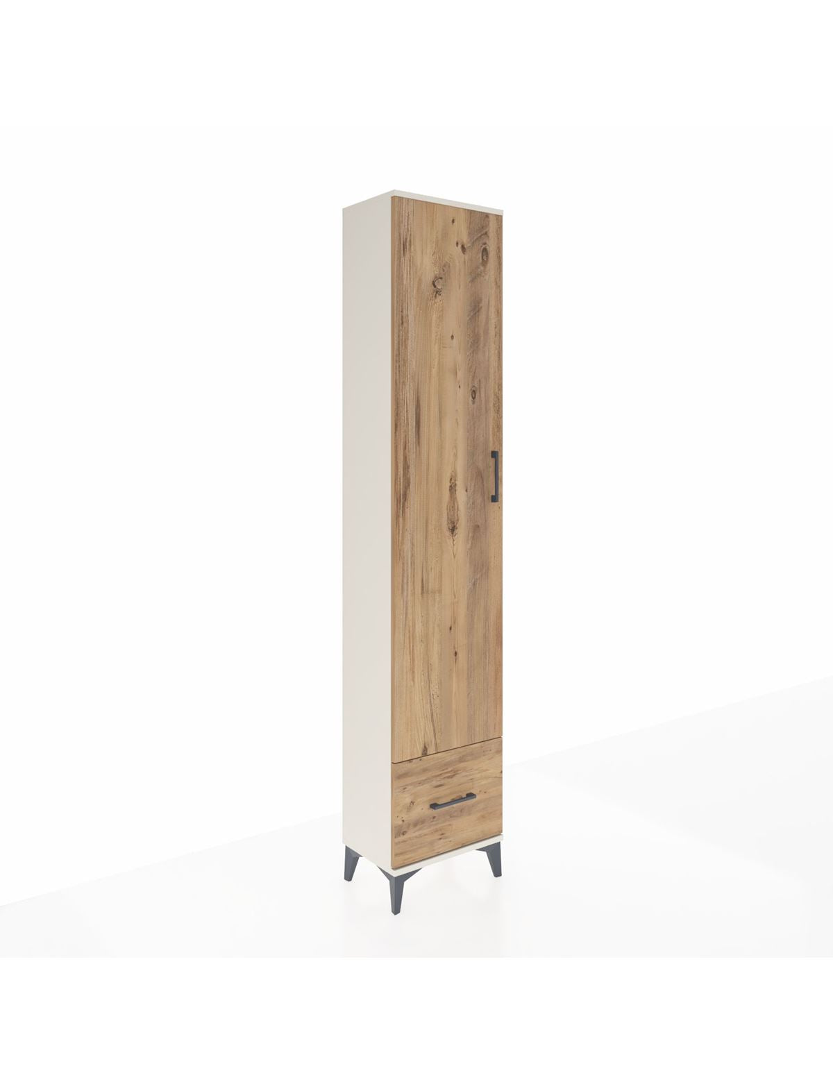 Arges Dolap 5 Raflı Tek Çekmeceli Tek Kapaklı 44x30x221 Aytaşı-Çam