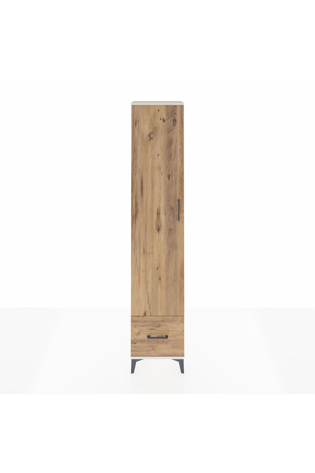 Arges Dolap 5 Raflı Tek Çekmeceli Tek Kapaklı 44x30x221 Aytaşı-Çam