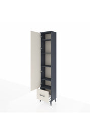 Arges Dolap 5 Raflı Tek Çekmeceli Tek Kapaklı 44x30x221 Antrasit-Aytaşı