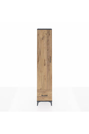 Arges Dolap 5 Raflı Tek Çekmeceli Tek Kapaklı 44x30x221 Antrasit-Çam