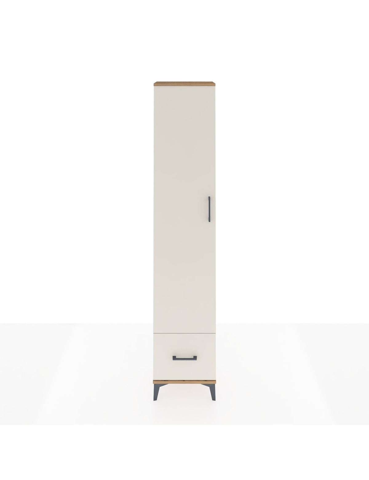 Arges Dolap 5 Raflı Tek Çekmeceli Tek Kapaklı 44x30x221 Çam-Aytaşı