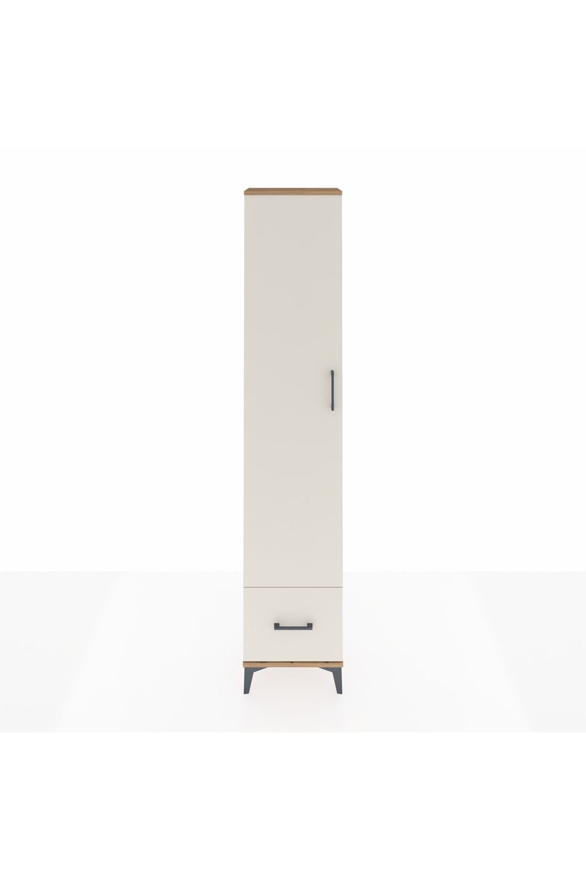 Arges Dolap 5 Raflı Tek Çekmeceli Tek Kapaklı 44x30x221 Çam-Aytaşı