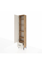 Arges Dolap 5 Raflı Tek Çekmeceli Tek Kapaklı 44x30x221 Çam-Aytaşı