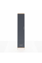 Arges Dolap 5 Raflı Tek Çekmeceli Tek Kapaklı 44x30x221 Çam-Antrasit