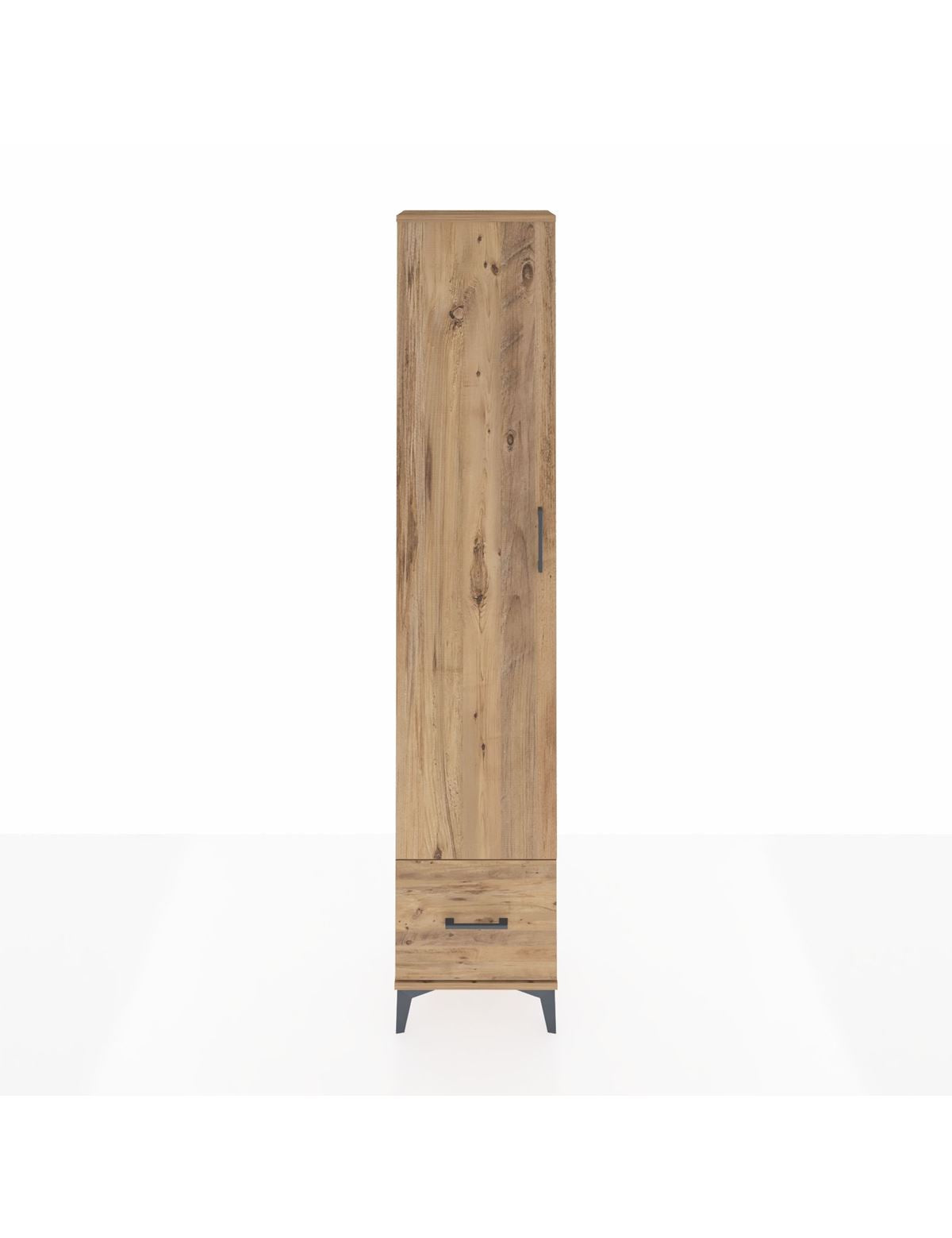 Arges Dolap 5 Raflı Tek Çekmeceli Tek Kapaklı 44x30x221 Çam-Çam