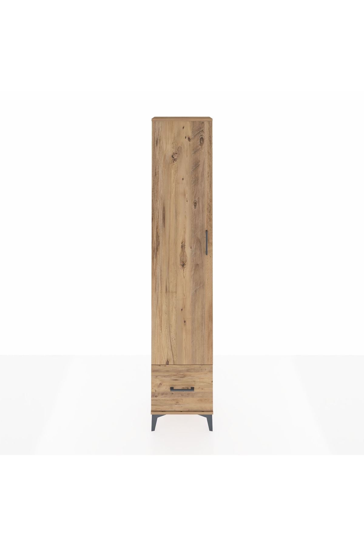 Arges Dolap 5 Raflı Tek Çekmeceli Tek Kapaklı 44x30x221 Çam-Çam