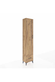 Arges Dolap 5 Raflı Tek Çekmeceli Tek Kapaklı 44x30x221 Çam-Çam