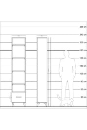 Arges Dolap 5 Raflı Tek Çekmeceli 44x30x221 Aytaşı-Aytaşı