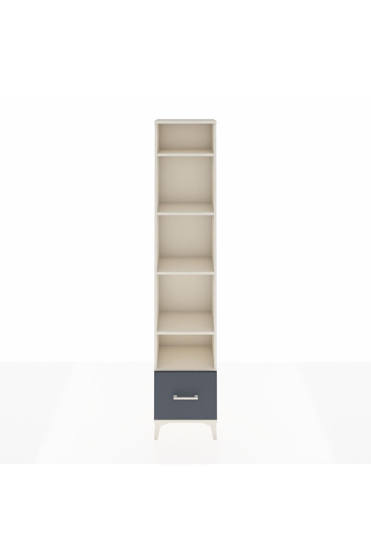 Arges Dolap 5 Raflı Tek Çekmeceli 44x30x221 Aytaşı-Antrasit