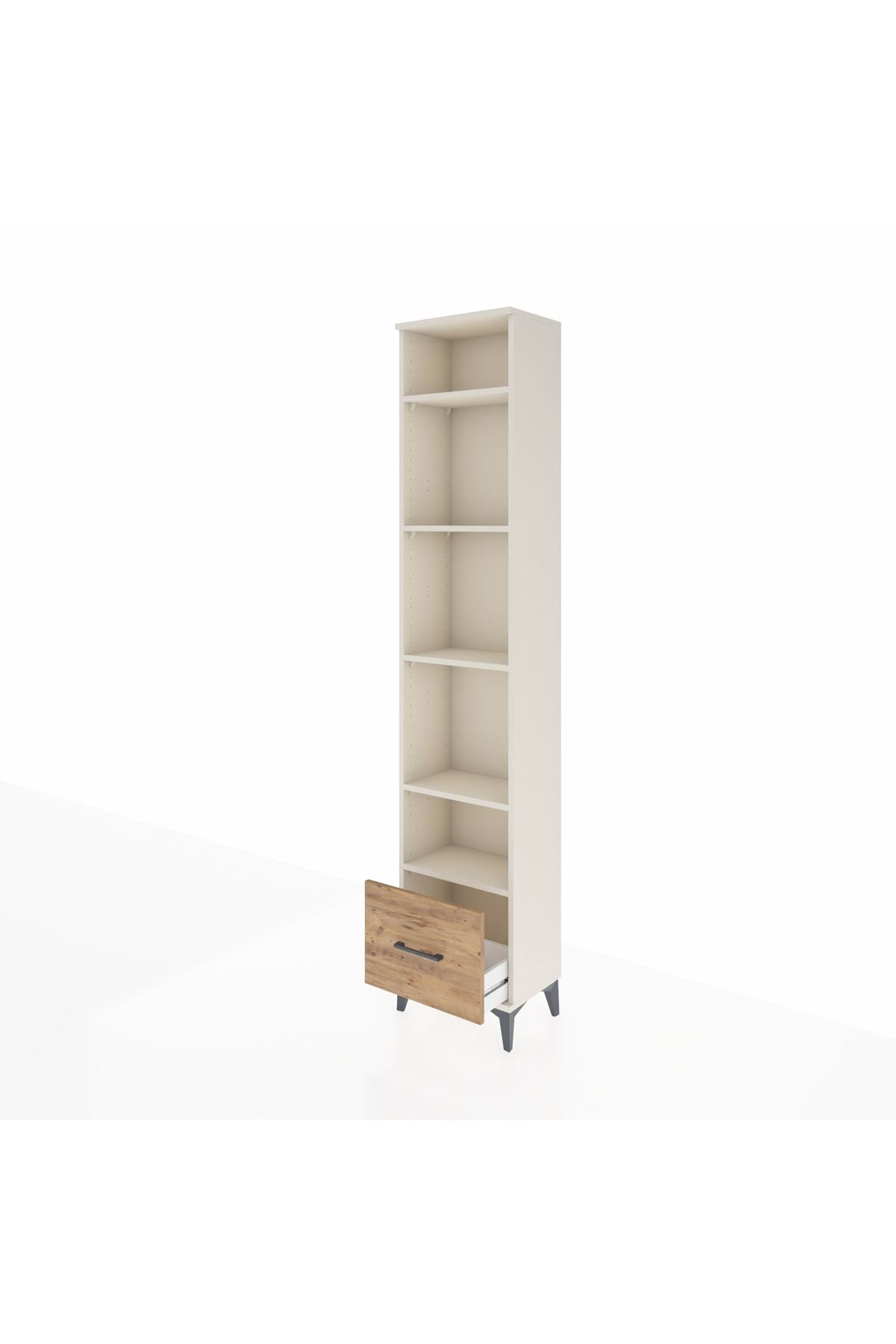 Arges Dolap 5 Raflı Tek Çekmeceli 44x30x221 Aytaşı-Çam