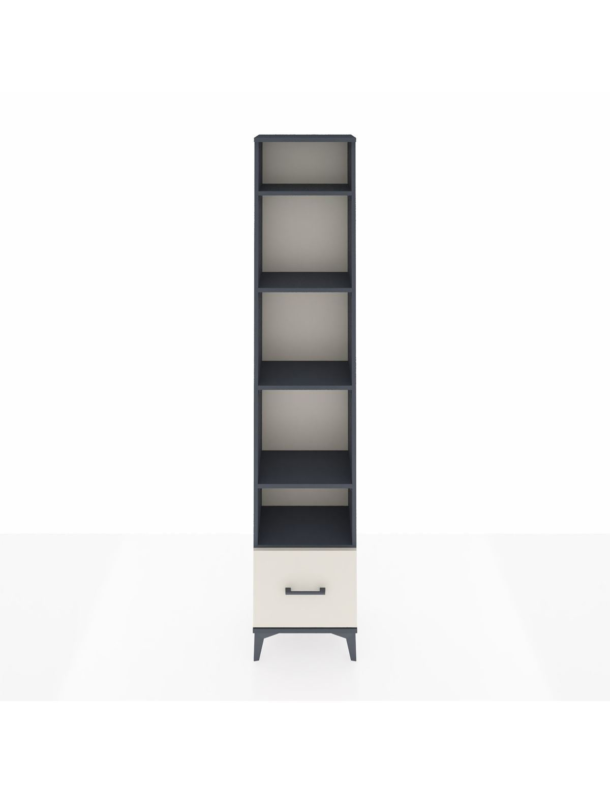 Arges Dolap 5 Raflı Tek Çekmeceli 44x30x221 Antrasit-Aytaşı