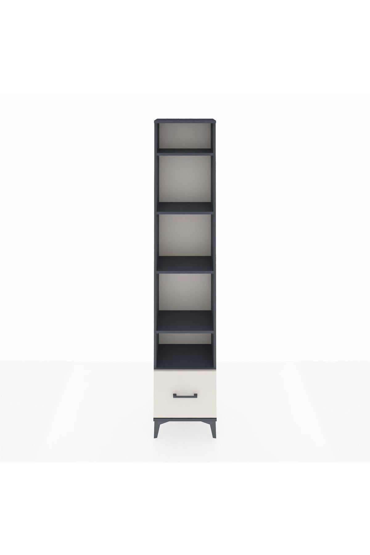 Arges Dolap 5 Raflı Tek Çekmeceli 44x30x221 Antrasit-Aytaşı