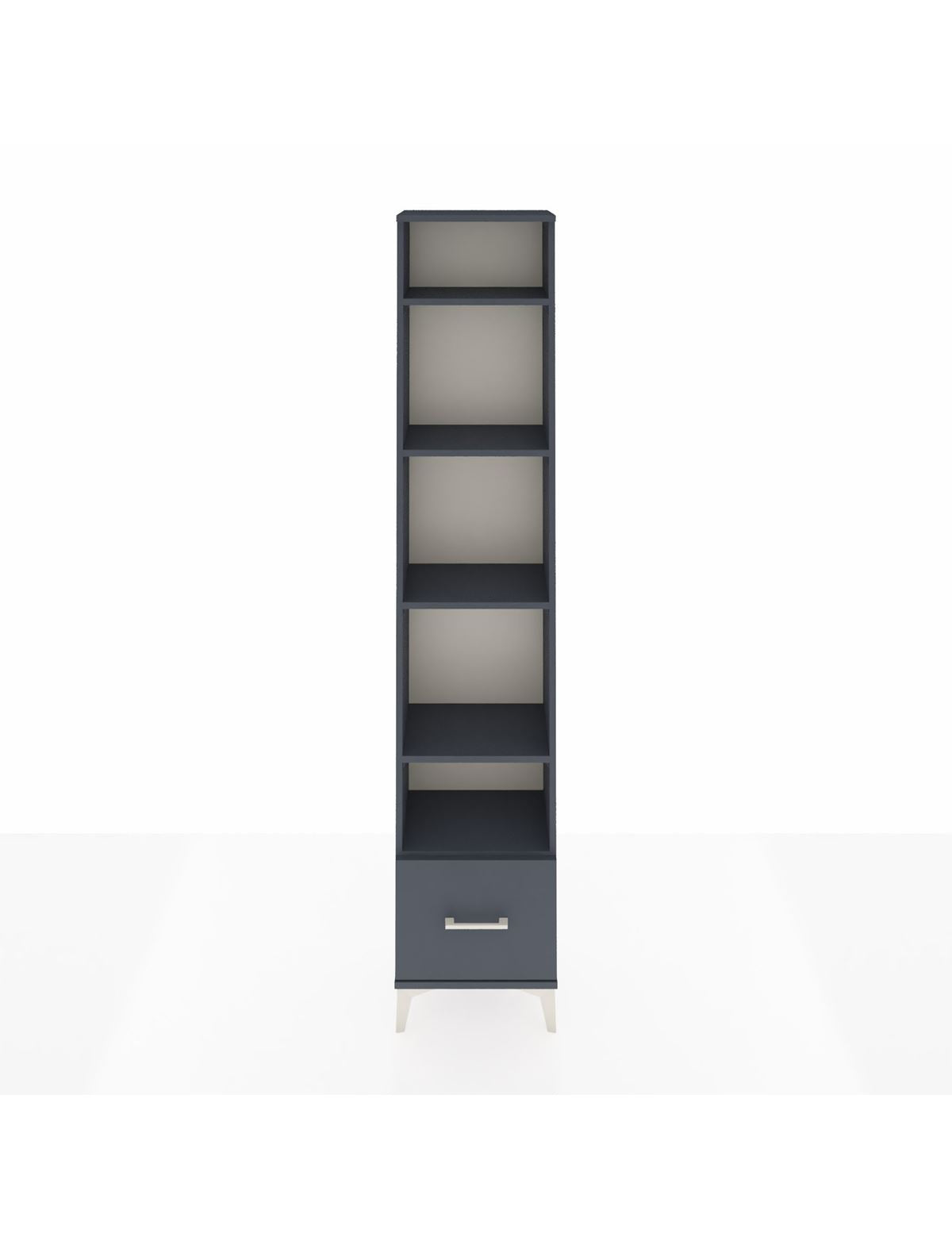 Arges Dolap 5 Raflı Tek Çekmeceli 44x30x221 Antrasit-Antrasit