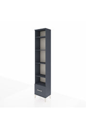 Arges Dolap 5 Raflı Tek Çekmeceli 44x30x221 Antrasit-Antrasit