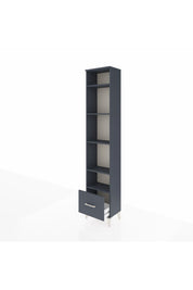 Arges Dolap 5 Raflı Tek Çekmeceli 44x30x221 Antrasit-Antrasit