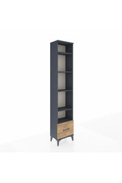 Arges Dolap 5 Raflı Tek Çekmeceli 44x30x221 Antrasit-Çam