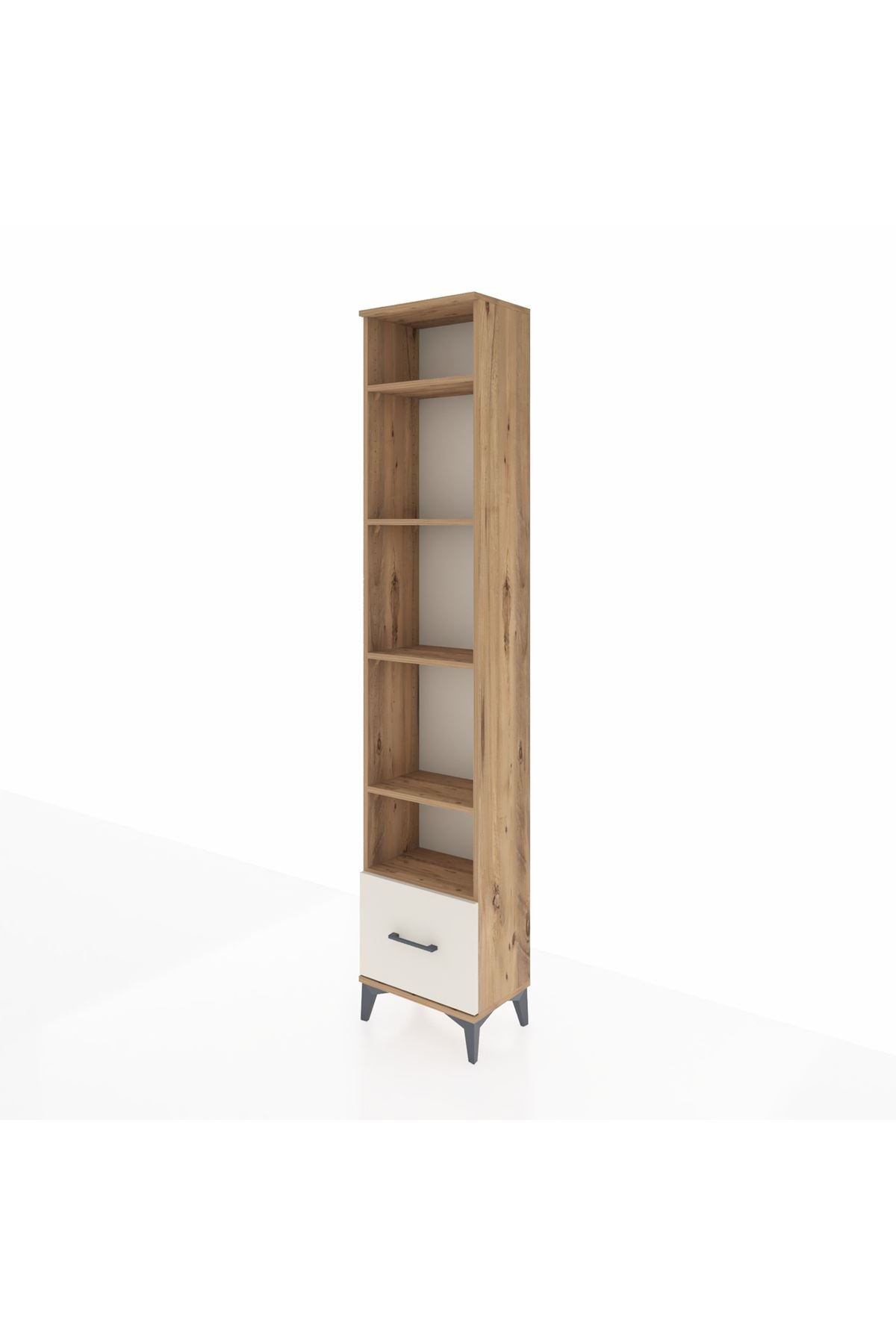 Arges Dolap 5 Raflı Tek Çekmeceli 44x30x221 Çam-Aytaşı