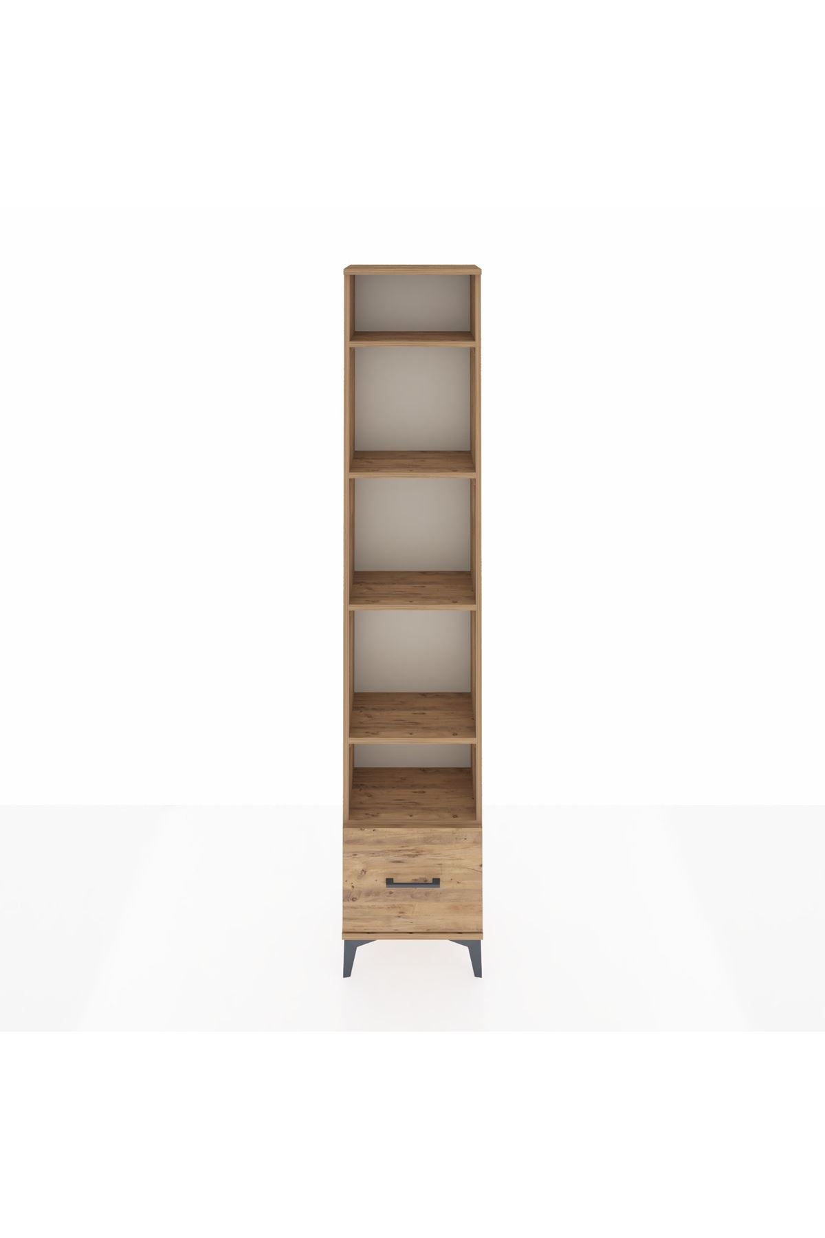 Arges Dolap 5 Raflı Tek Çekmeceli 44x30x221 Çam-Çam