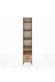 Arges Dolap 5 Raflı Tek Çekmeceli 44x30x221 Çam-Çam