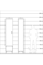 Arges Dolap 2 Raflı Tek Kapaklı Tek Askılı 44x30x221 Aytaşı-Çam