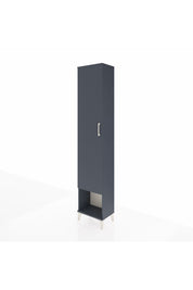 Arges Dolap 2 Raflı Tek Kapaklı Tek Askılı 44x30x221 Antrasit-Antrasit