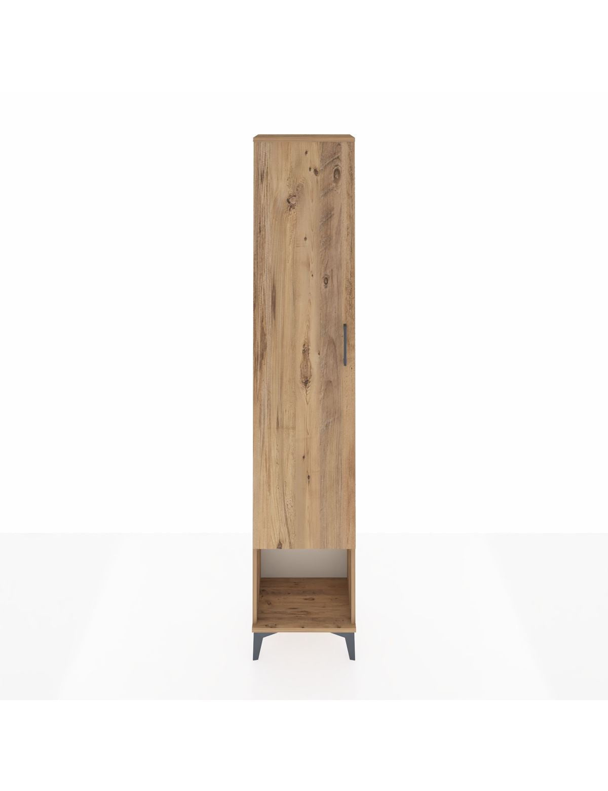 Arges Dolap 2 Raflı Tek Kapaklı Tek Askılı 44x30x221 Çam-Çam