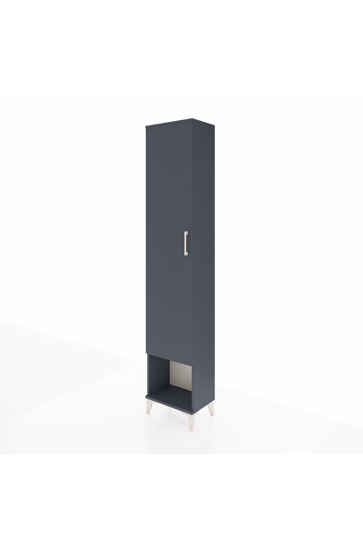 Arges Dolap 5 Raflı Tek Kapaklı 44x30x221 Antrasit-Antrasit