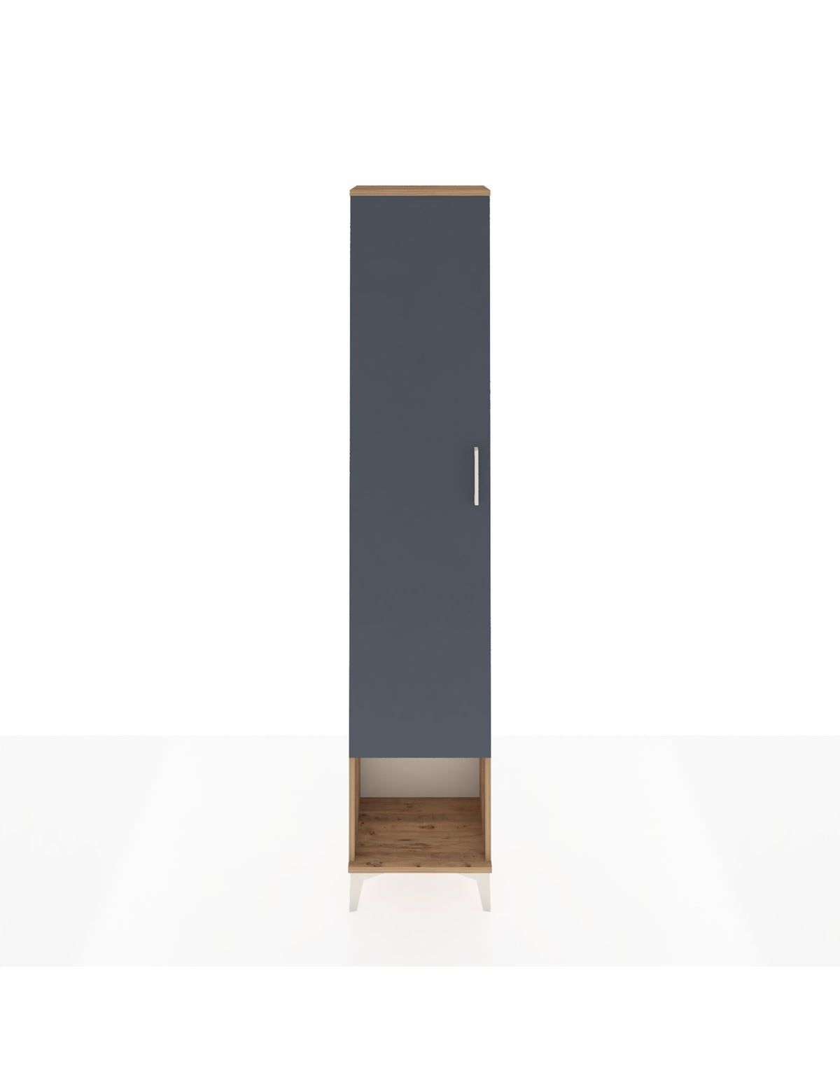 Arges Dolap 5 Raflı Tek Kapaklı 44x30x221 Çam-Antrasit