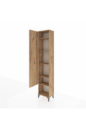 Arges Dolap 5 Raflı Tek Kapaklı 44x30x221 Çam-Çam