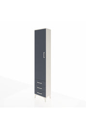 Arges Dolap 2 Raflı 3 Çekmeceli Tek Askılı 44x30x221 Aytaşı-Antrasit