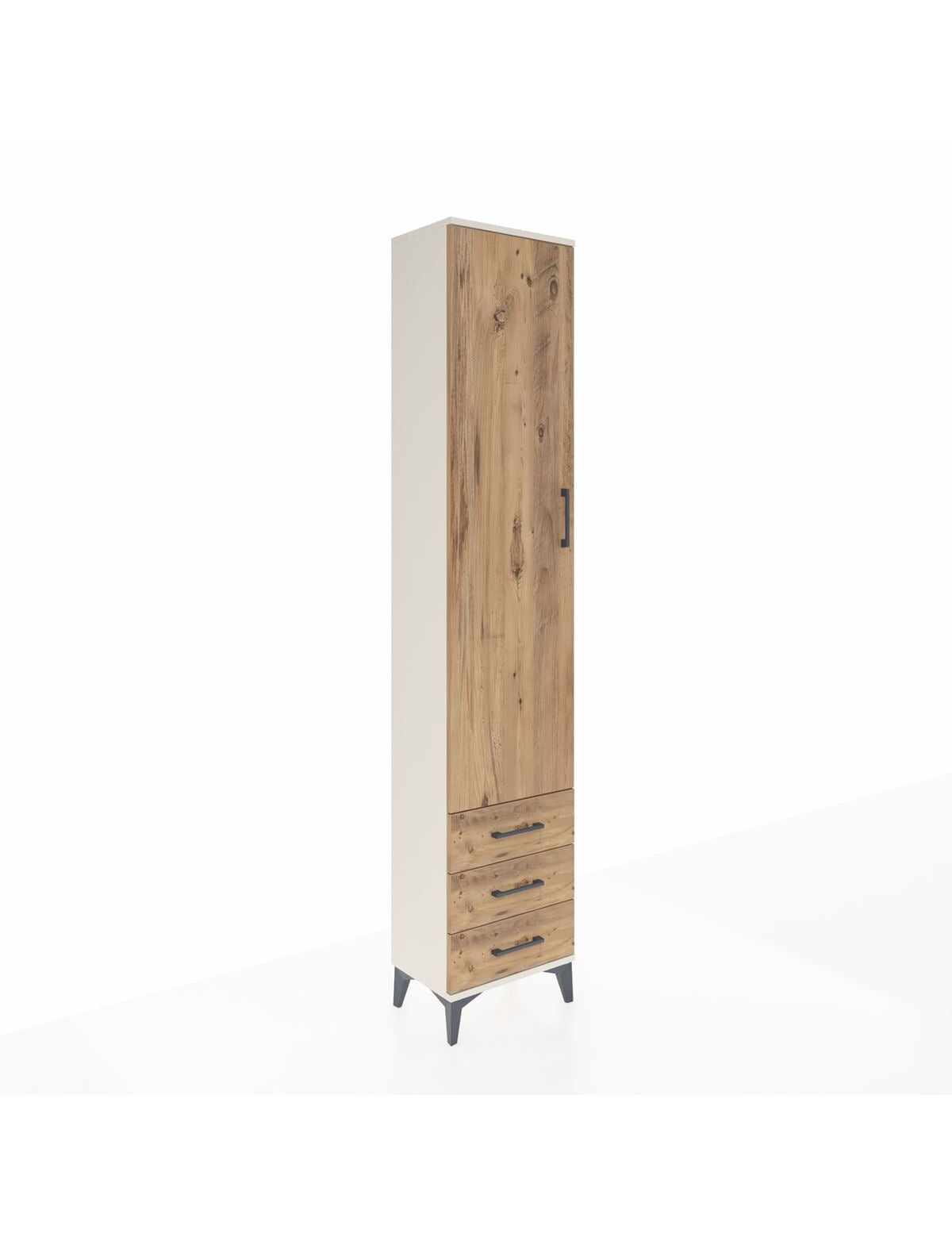 Arges Dolap 2 Raflı 3 Çekmeceli Tek Askılı 44x30x221 Aytaşı-Çam