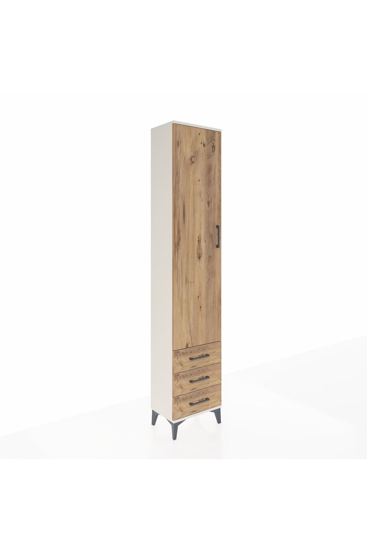 Arges Dolap 2 Raflı 3 Çekmeceli Tek Askılı 44x30x221 Aytaşı-Çam